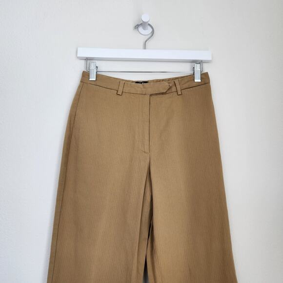 Vintage 90s C.P. Company Tan High Rise Pinstripe Straight Leg Pants Italy 2 - Picture 5 of 11